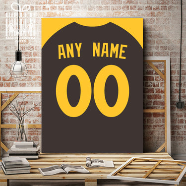 San Diego Jersey Custom Canvas Print Wall Art for Boy Girl Men Women Baseball Personalized Canvas Art